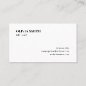 Carte De Visite Monogramme moderne noir sur blanc Polka Motif (Dos)