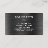 Carte De Visite Monogramme moderne Nom initial (Dos)