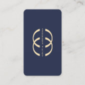 Carte De Visite Monogramme moderne O Logo Professional Dark Blue (Devant)