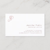 Carte De Visite Monogramme moderne professionnel Couleurs élégante (Dos)