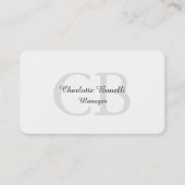 Carte De Visite Monogramme moderne professionnel Création minimali (Devant)