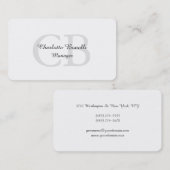 Carte De Visite Monogramme moderne professionnel Création minimali (Devant / Derrière)