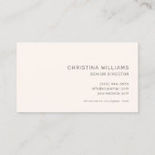 Carte De Visite Monogramme moderne professionnel Élégant minimalis (Dos)