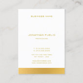 Carte De Visite Monogramme moderne professionnel Élégant Modèle or (Dos)