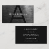 Carte De Visite Monogramme Moderne Professionnel Élégant Noir (Devant / Derrière)