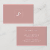 Carte De Visite Monogramme moderne professionnel Élégant Simple Pl (Devant / Derrière)