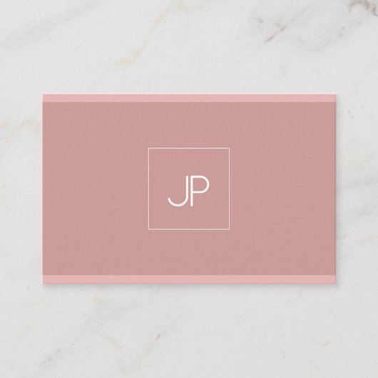 Carte De Visite Monogramme moderne professionnel Élégant Simple Pl (Devant)
