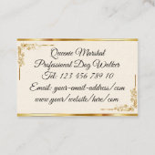 Carte De Visite Monogramme Moderne Professionnel Masculin Unique (Dos)