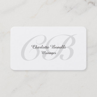 Carte De Visite Monogramme moderne professionnel minimaliste créat