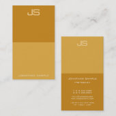 Carte De Visite Monogramme moderne professionnel Modèle vertical (Devant / Derrière)