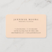 Carte De Visite Monogramme moderne professionnel noir et or (Dos)