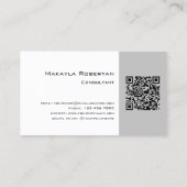 Carte De Visite Monogramme moderne QR Code (Dos)