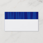 Carte De Visite Monogramme moderne - Rideau bleu (Dos)
