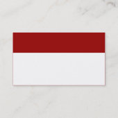 Carte De Visite Monogramme moderne - Rouge rubis et blanc (Dos)