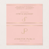 Carte De Visite Monogramme moderne Simple Modèle Professional Chic (Extérieur déplié)