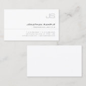 Carte De Visite Monogramme moderne Simple Professional Chic Plain (Devant / Derrière)
