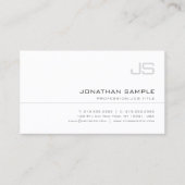 Carte De Visite Monogramme moderne Simple Professional Chic Plain (Devant)