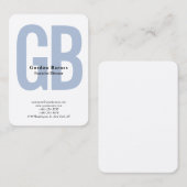 Carte De Visite Monogramme moderne soie moderne en gras (Devant / Derrière)