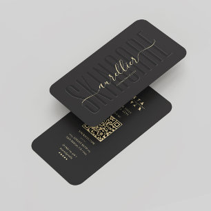Carte De Visite Monogramme moderne Soins de la peau Esthétique Élé