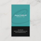 Carte De Visite Monogramme moderne Teal (Devant)