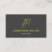 Carte De Visite Monogramme moderne tendance (Devant)