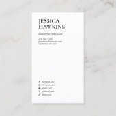 Carte De Visite Monogramme moderne tendance médias sociaux Black N (Devant)