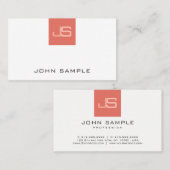 Carte De Visite Monogramme moderne tendance Modèle élégant (Devant / Derrière)