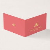 Carte De Visite Monogramme moderne tendance Réserver Meilleur Rése (Extérieur)