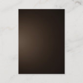 Carte De Visite Monogramme moderne tendance Sepia Brown (Dos)