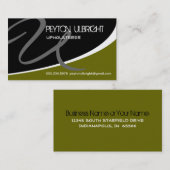 Carte De Visite Monogramme moderne U de bruissement (Devant / Derrière)