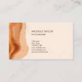 Carte De Visite Monogramme moderne unique Abstrait Boho Terracotta (Dos)