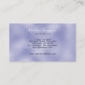 Carte De Visite Monogramme moderne violet à huile violette (Dos)