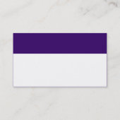 Carte De Visite Monogramme moderne - violet profond et blanc (Dos)