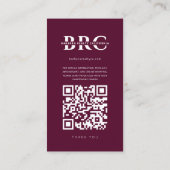 Carte De Visite Monogramme Monogramme Instagram Immobilier Rouge (Dos)