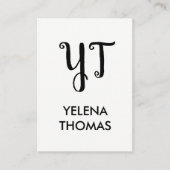 Carte De Visite Monogramme | Monogramme moderne Grunge (Devant)