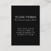 Carte De Visite Monogramme | Monogramme moderne Grunge (Dos)