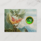 Carte De Visite MONOGRAMME MONOGRAMME MONOGRAMME Émeraude verte en (Dos)