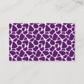 Carte De Visite Monogramme Motif de la girafe foncée (Dos)