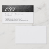 Carte de visite Monogramme Motif de tableau de bor (Devant / Derrière)