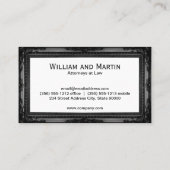 Carte De Visite Monogramme | Motif exécutif | Cadre antique (Dos)