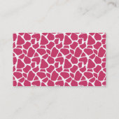 Carte De Visite Monogramme Motif Fuchsia Giraffe (Dos)