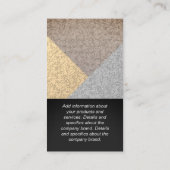 Carte De Visite Monogramme Motif géométrique contemporain (Dos)