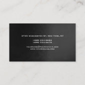 Carte De Visite Monogramme Motif gris tendance (Dos)