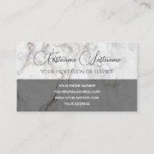 Carte De Visite monogramme naturel de calligraphie de surface en m (Dos)