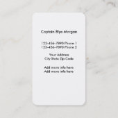 Carte De Visite Monogramme nautique moderne (Dos)
