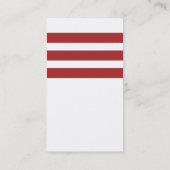 Carte De Visite Monogramme nautique rouge d'Ancre (Dos)