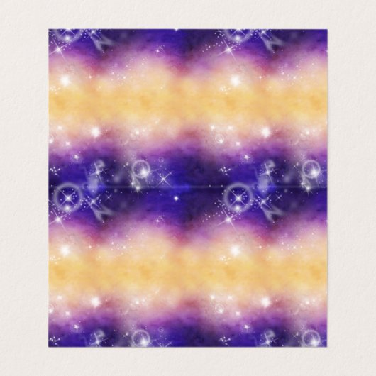 Carte De Visite Monogramme New Age Galaxy Nebula Celestial Stars (Intérieur déplié)