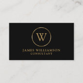 Carte De Visite Monogramme noir (Devant)