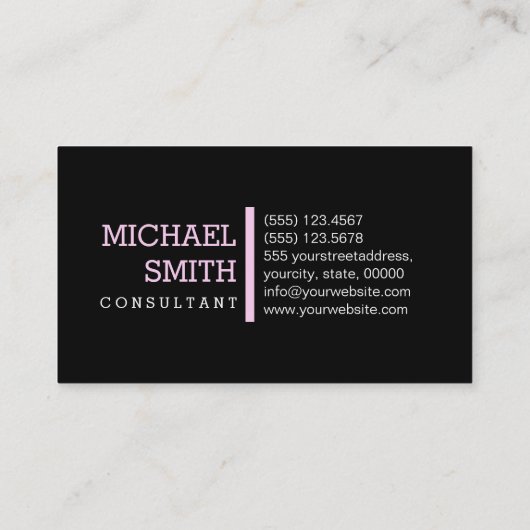 Carte De Visite Monogramme noir clair Shampooing moderne #2 (Dos)