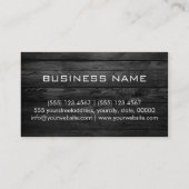 Carte De Visite Monogramme noir en bois (Dos)